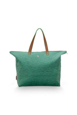 Pip Studio Tote Bag Velvet Quiltey Days Groen
