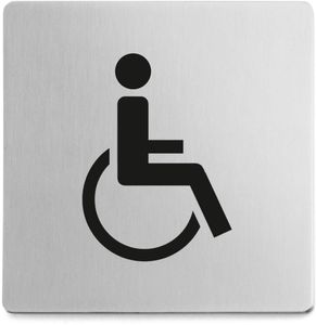 ZACK Indici Pictogram Rolstoelgebruiker RVS Geborsteld
