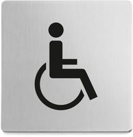 ZACK Indici Pictogram Rolstoelgebruiker RVS Geborsteld
