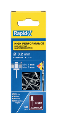 Rapid Blindklinknagels High Performance | Ø3,2 x 6 mm | Incl. Boor | 50 Stuks - 5001528