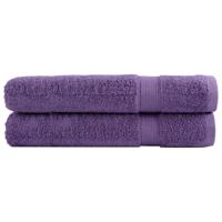 VidaXL Handdoeken solund 2 st 600 g/m² 100x200 cm paars VidaXL Handdoeken solund 2 st 600 g/m² 100x200 cm paars