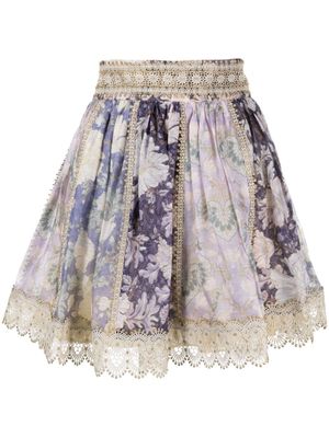 ZIMMERMANN jupe Celestial à empiècements - Violet