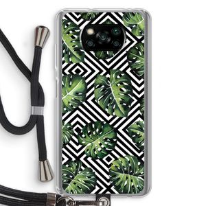 Geometrische jungle: Xiaomi Poco X3 Pro Transparant Hoesje met koord