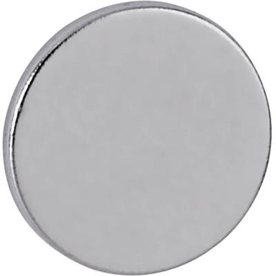 Maul Neodymium magneet (Ø x h) 10 mm x 1 mm Schijf Zilver 10 stuk(s) 6166196