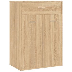 vidaXL Schoenenkast 60x35x84 cm bewerkt hout sonoma eikenkleurig