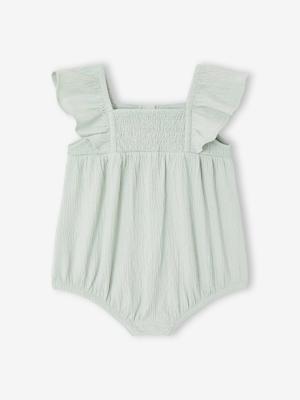 Babypakje voor meisjes van biologisch katoen blauwgroen Babypakje voor meisjes van biologisch katoen blauwgroen