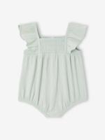 Babypakje voor meisjes van biologisch katoen blauwgroen