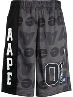 AAPE BY *A BATHING APE® bermuda à logo imprimé - Gris - thumbnail