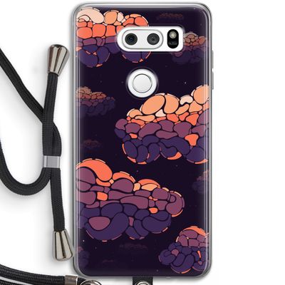 Patroon Wolken: LG V30 Transparant Hoesje met koord