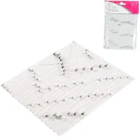 Miss France parelslinger zilverkleurig 5 meter | 48 stuks