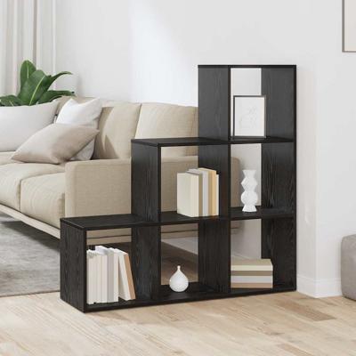 Boekenkast Zwart eiken 99 x 29 x 99 cm Bewerkt hout