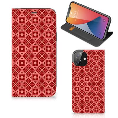 iPhone 12 | iPhone 12 Pro | Hoesje met Magneet | Batik Rood