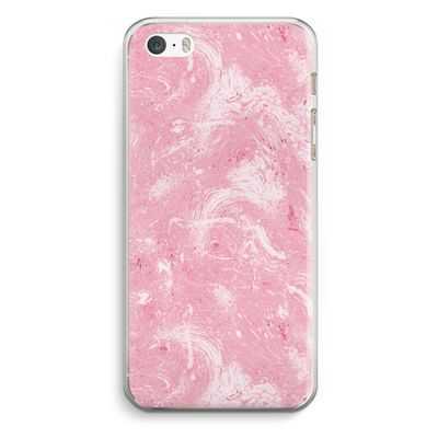 Abstract Painting Pink: iPhone 5 / 5S / SE Transparant Hoesje
