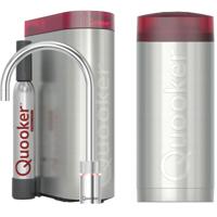 Quooker Nordic Round Kokendwaterkraan Single Tap Set - Kokend Water - Chroom - Inclusief COMBI Reservoir & CUBE - Direct Gekoeld Bruisend Water