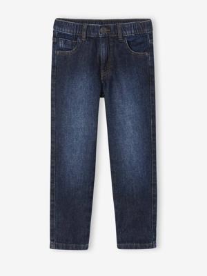 Elastische en verstelbare jeans met wijde pijpen ongewassen denim
