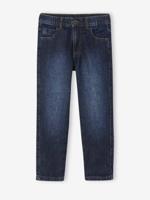 Elastische en verstelbare jeans met wijde pijpen ongewassen denim