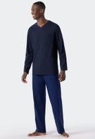 Schiesser Schiesser Pyjama Long royal blue 178096 54/XL