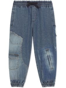 Dolce & Gabbana Kids pantalon de jogging à effet jean - Bleu