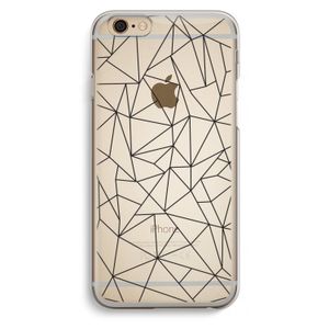 Geometrische lijnen zwart: iPhone 6 / 6S Transparant Hoesje