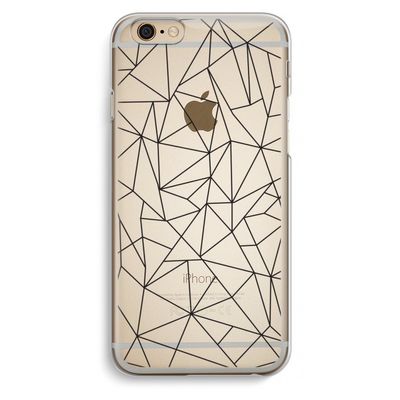 Geometrische lijnen zwart: iPhone 6 / 6S Transparant Hoesje