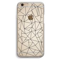 Geometrische lijnen zwart: iPhone 6 / 6S Transparant Hoesje