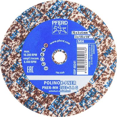 PFERD TOOLS 47700209 PAARD POLINOX geperste vlies-wiel PNER Ø 75x3 mm boring-Ø 6 mm middelhard A grof voor finish  75 mm 10 stuk(s)