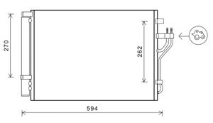 CONDENSOR iX35 1.7 CRDi 09/10- 82005280