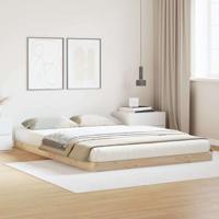 Vloerbedframe massief grenenhout 140x210 cm