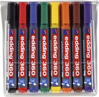 Viltstift edding 360 whiteboard rond 1.5-3mm set ÃƒÆ’ 8 kleuren
