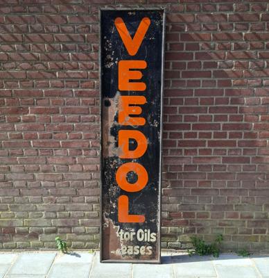 Veedol Motor Oils Vintage Metalen Bord - 183 x 46cm - Origineel Veedol Motor Oils Vintage Metalen Bord - 183 x 46cm - Origineel