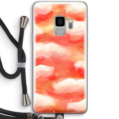 Lichte Wolken: Samsung Galaxy S9 Transparant Hoesje met koord