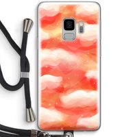 Lichte Wolken: Samsung Galaxy S9 Transparant Hoesje met koord