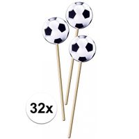 Voetbal cocktailprikkers 4 x 8 stuks