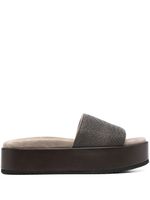 Brunello Cucinelli sandales à semelle épaisse 50 mm - Gris