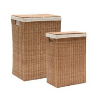 Kave Home Wasmand 'Indali' Rotan, Set van 2 stuks