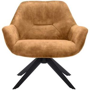 Fauteuil Mace - stof - cognac - Leen Bakker