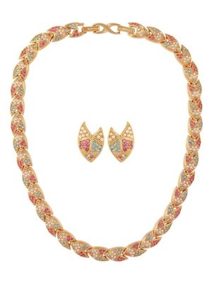 Susan Caplan Vintage lot collier-boucles d'oreilles D'Orlan Swarovski (années 1980)