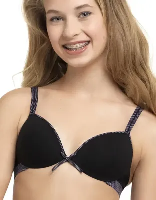 Boobs & Bloomers tiener BH voorgevormd - Eerste bh - Kinder bh kleine maten - 75B - Zwart - 75B - 75B - 75B - 75B - 75B - 75B - 75B