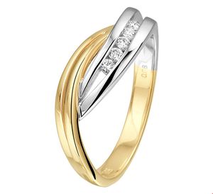 TFT Ring Diamant 0.08ct H SI Bicolor Goud