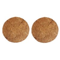 2x stuks inlegvellen kokos voor hanging basket 25 cm - kokosinleggers