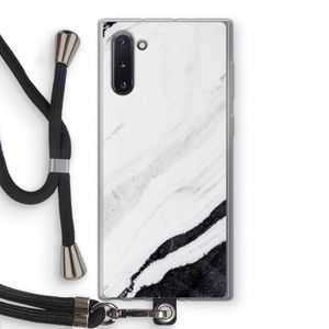 Elegante marmer: Samsung Galaxy Note 10 Transparant Hoesje met koord