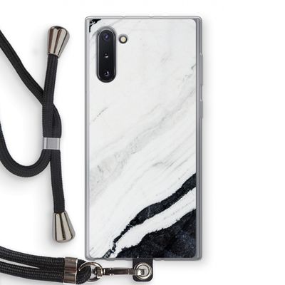 Elegante marmer: Samsung Galaxy Note 10 Transparant Hoesje met koord