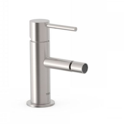 Bidetmengkraan Tres Study Exclusive 1-Hendel Uitloop Recht 8 cm Rond RVS