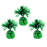 Ballon gewichtjes - 3x - groen - 170 gram - gewichtjes voor helium ballontrosjes