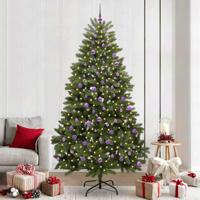 VidaXL Kunstkerstboom met 300 led groen 240 cm pvc en metaal