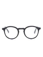 Moncler Eyewear lunettes de vue rondes à plaque logo - Noir