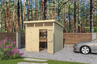 Tuinhuis Kibo 3 250x250 cm- Lessenaarsdak- Hout- Outdoor Life