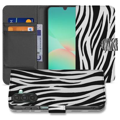 Samsung Galaxy A17 | Telefoonhoesje | Met pasjeshouder | Zebra