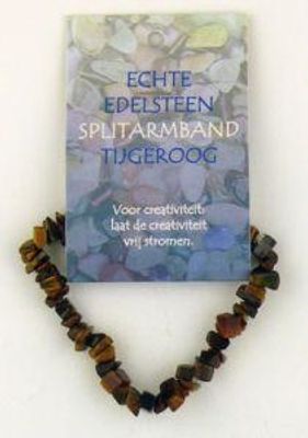 Splitkralen armband tijgeroog op kaart