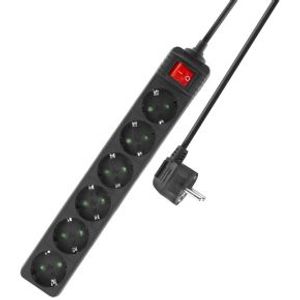 ACT AC2465 power uitbreiding 3 m 6 AC-uitgang(en) Binnen Zwart